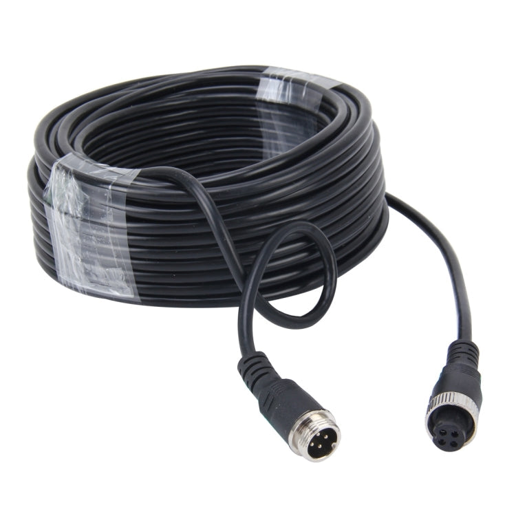 15m M12 4P Aviation Connector Video Audio Extend Cable for CCTV Camera DVR