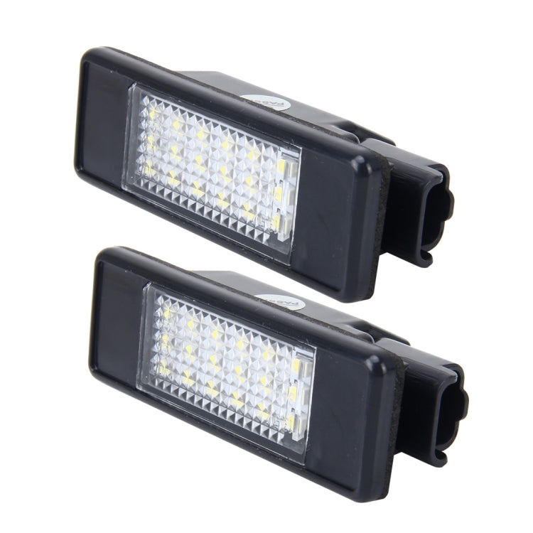 2 PCS License Plate Light with 24 SMD-3528 Lamps for Peugeot Citroen (White Light)-Reluova