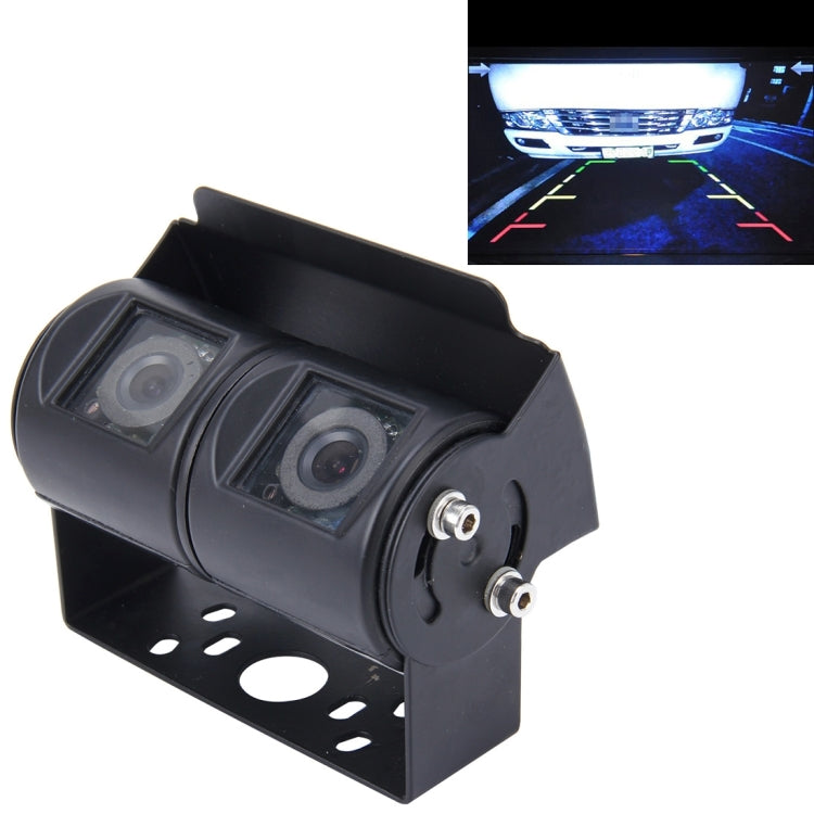 Dual Head Universal 720¡Á540 Effective Pixel  50HZ / NTSC 60HZ CCD Waterproof Car Rear View Backup Camera With 24 LED Lamps