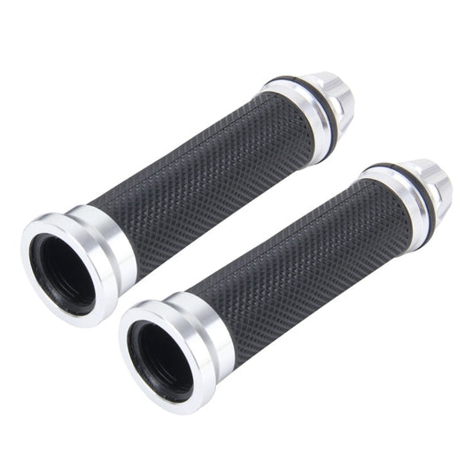 2 PCS Motorcycle Net Texture Metal Left Handle Bar Grips with Rubber Cover for Yamaha-Reluova