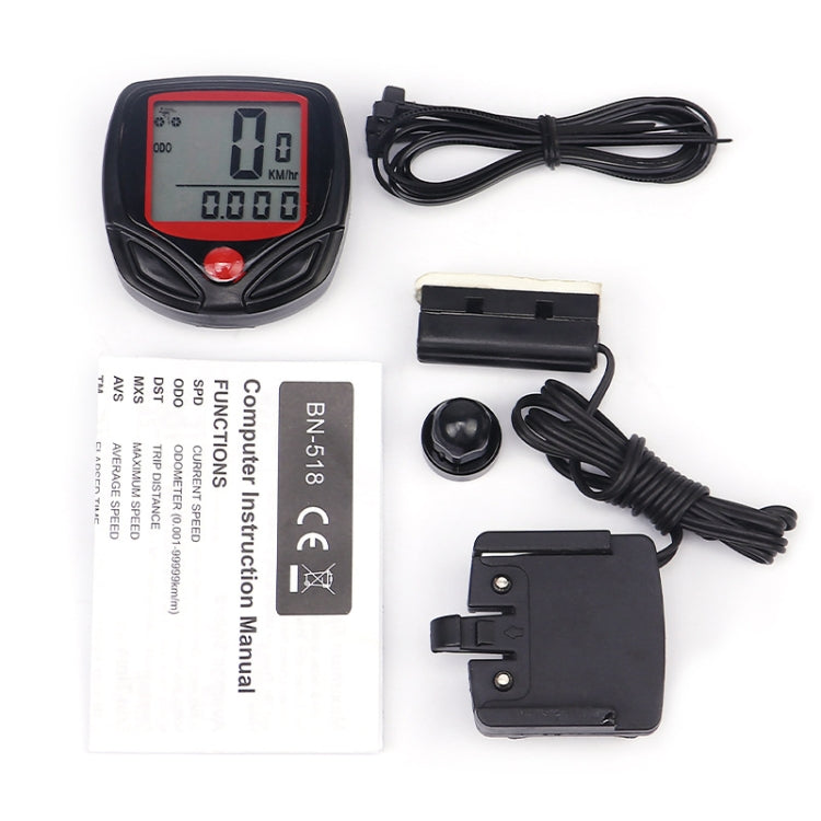 English Waterproof 14 Function Cycle Computer LCD Odometer Speedometer Reluova