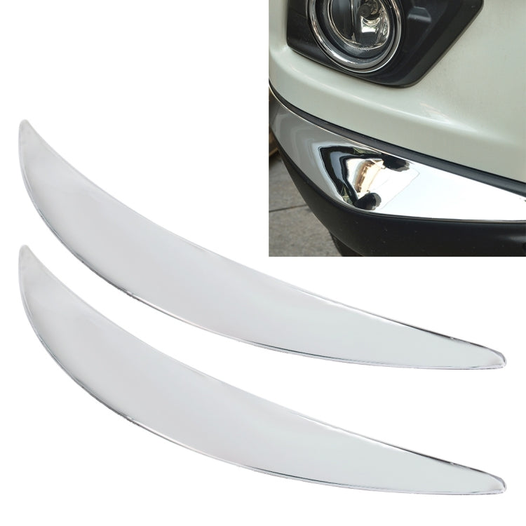 2 PCS Universal Car Auto Plastic Body Bumper Guard Protector Strip Sticker(Silver)-Reluova