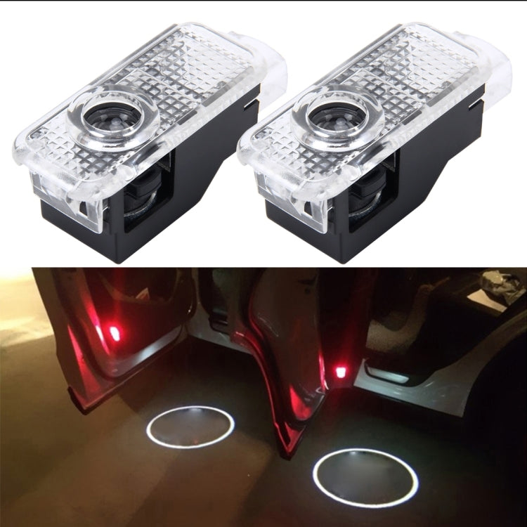 2 PCS LED Car Door Welcome Logo Car Brand 3D Shadow Light for Audi