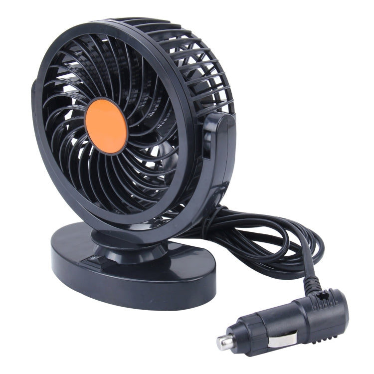 HUXIN HX-T306 6W 360 Degree Adjustable Rotation Low Noise Mini Electric Car Fan, DC 24V