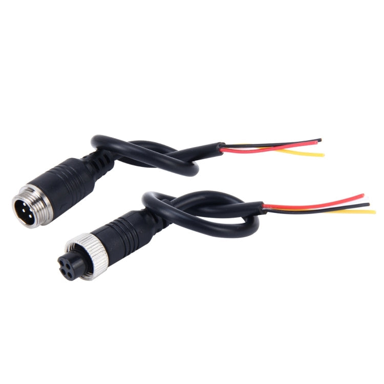 2 PCS M12 Car Auto Monitor Camera DVR Male and Female 4 Pin Video Power Extension Cable Cord, Length: 22cm