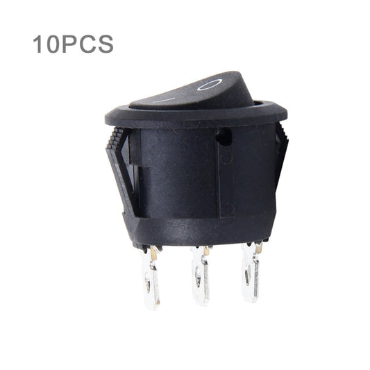 10 PCS Car Auto Universal DIY 3 Pin Round Cap OFF- ON Push Button