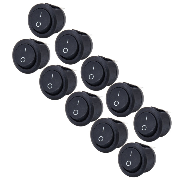 10 PCS Car Auto Universal DIY 3 Pin Round Cap OFF- ON Push Button