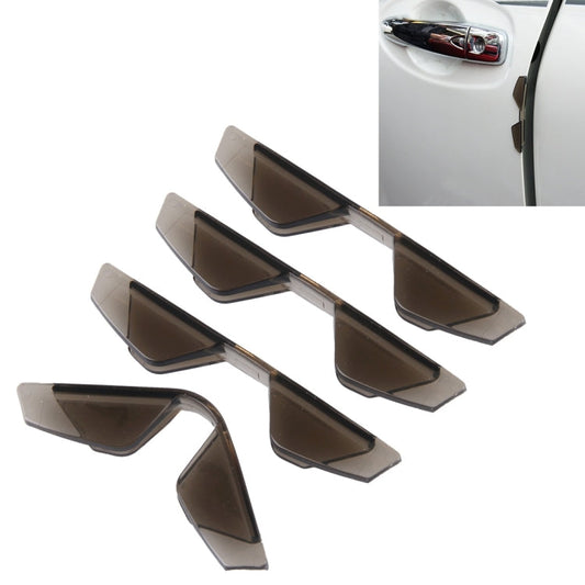 3R 3R-2107 4 PCS Rubber Car Side Door Edge Free Bending Protection Guards Cover Trims Stickers