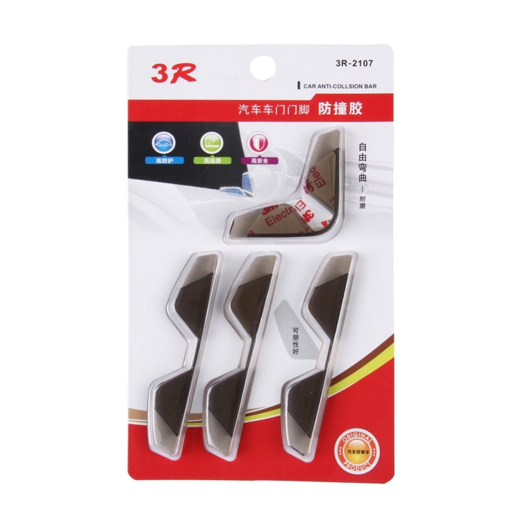 3R 3R-2107 4 PCS Rubber Car Side Door Edge Free Bending Protection Guards Cover Trims Stickers ÎҵÄÉ̵ê