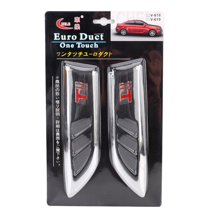 2 PCS Car Side Air Intake Flow Vent Fender Decorative Stickers Cover-Reluova