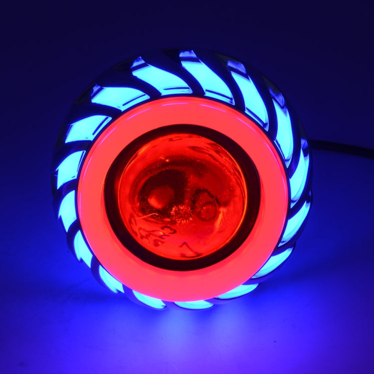 Motorcycle 30W DC 12V-85V LED Headlight Lens Built-in Whirlwind Double Aperture Angle Eyes + Devil Eye ÎҵÄÉ̵ê