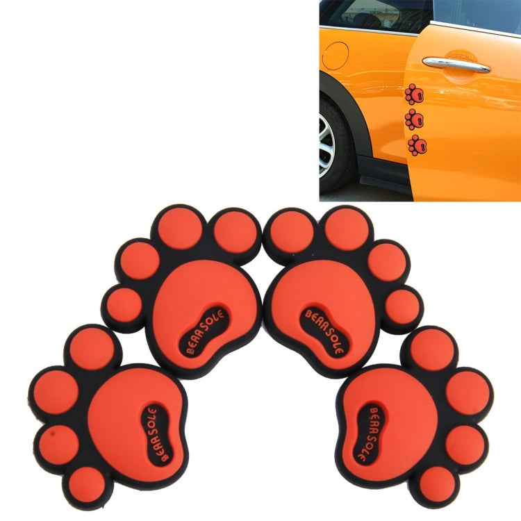 4 PCS Dog Footprint Shape Cartoon Style PVC Car Auto Protection Anti-scratch Door Guard Decorative Sticker ÎҵÄÉ̵ê