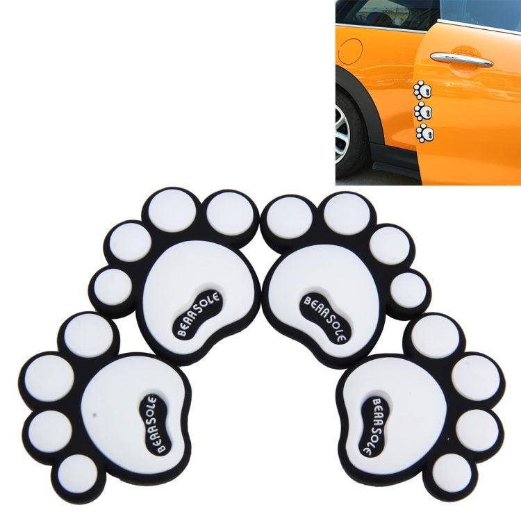 4 PCS Dog Footprint Shape Cartoon Style PVC Car Auto Protection Anti-scratch Door Guard Decorative Sticker ÎҵÄÉ̵ê