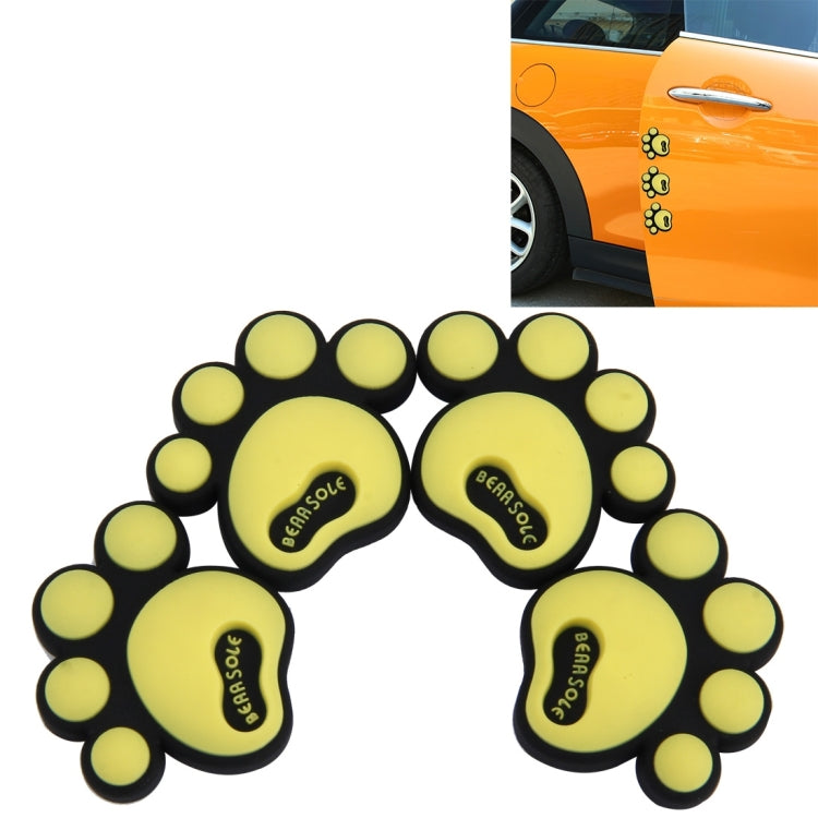 4 PCS Dog Footprint Shape Cartoon Style PVC Car Auto Protection Anti-scratch Door Guard Decorative Sticker ÎҵÄÉ̵ê