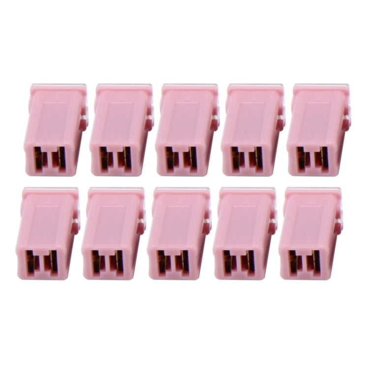 10 PCS Vehicle Car Plastic Shell Straight Female Terminal Push in Blade Cartridge PAL Fuse 30Amp 32V