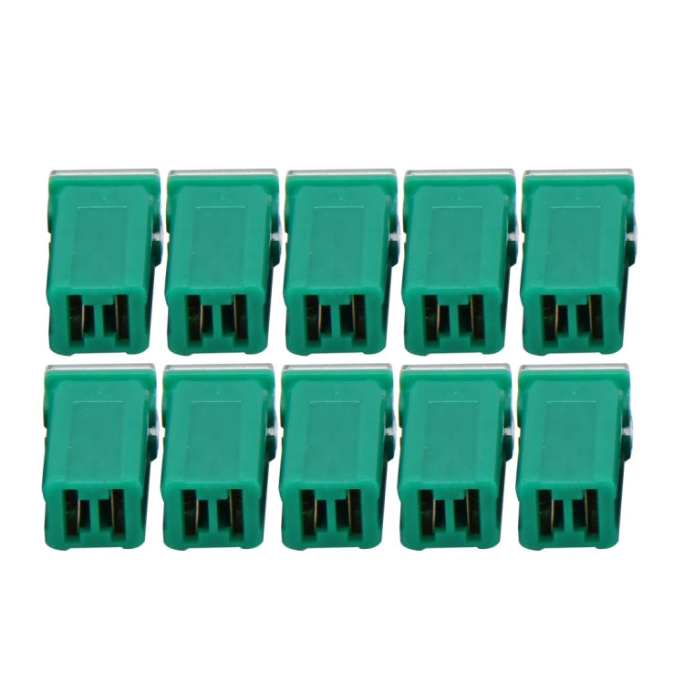 10 PCS Vehicle Car Plastic Shell Straight Female Terminal Push in Blade Cartridge PAL Fuse 40Amp 32V