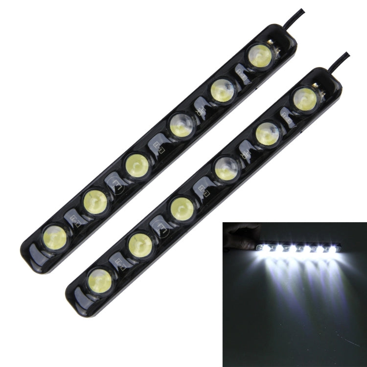 2 PCS 6W 180 LM 6000K DRL Daytime Running Light with 6 SMD-5050 Lamps, DC 12V