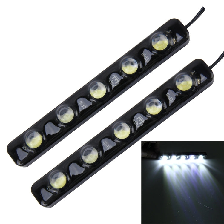 2 PCS 5W 150 LM 6000K DRL Daytime Running Light with 5 SMD-5050 Lamps, DC 12V