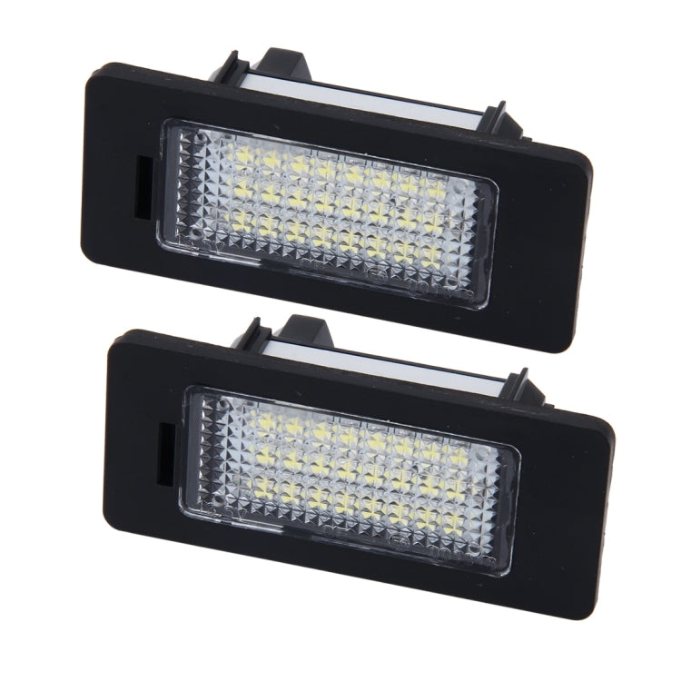 2 PCS License Plate Light with 24 SMD-3528 Lamps for BMW E81/E82/E90/E91/E92/E93/E60/E61/E39 (White Light)-Reluova