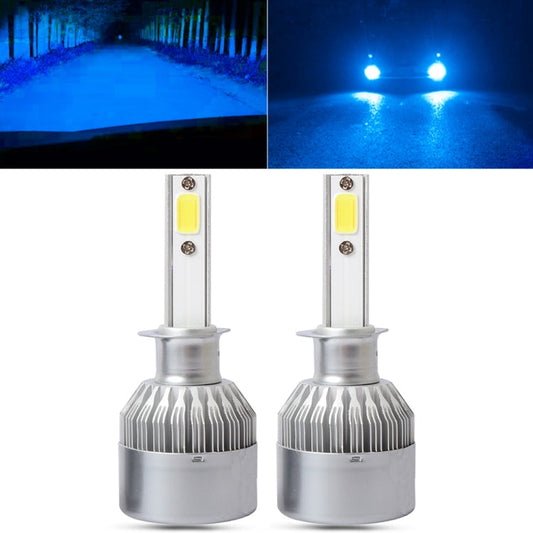 2 PCS  H1 18W 1800 LM 8000K IP68 Canbus Constant Current Car LED Headlight with 2 COB Lamps, DC 9-36V