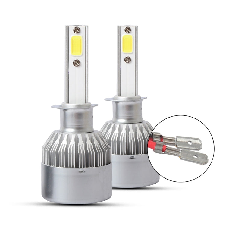 2 PCS  H1 18W 1800 LM 8000K IP68 Canbus Constant Current Car LED Headlight with 2 COB Lamps, DC 9-36V