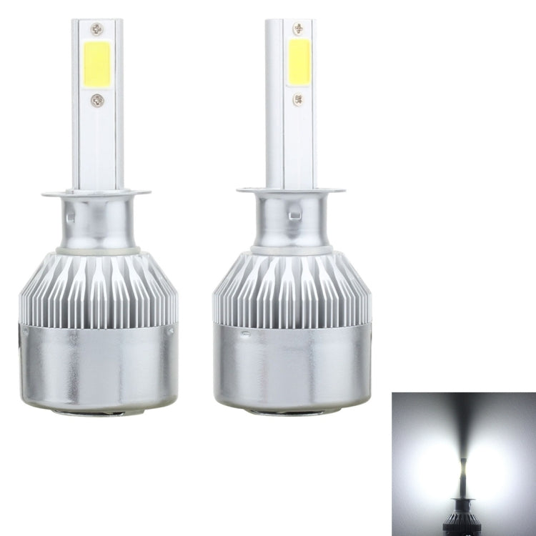 2 PCS  H1 18W 1800 LM 8000K IP68 Canbus Constant Current Car LED Headlight with 2 COB Lamps, DC 9-36V