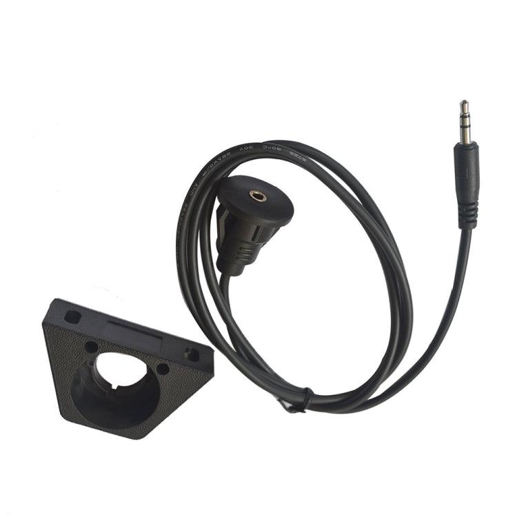 1m Car Truck Dashboard Flush Mount 3.5mm 1/8 AUX Audio Jack Extension Cable Kit