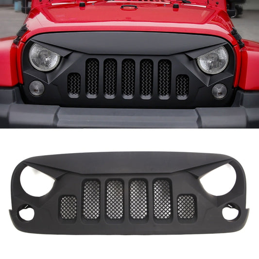 Car Six Holes Front Racing Front Grille Grid Insect Net for Jeep Wrangler JK 2007-2017