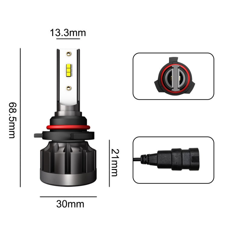 2 PCS 1901 9006 / HB4 DC9-36V 14W 6000K 1400LM IP68 Car LED Headlight Lamps