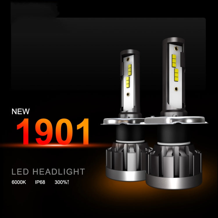 2 PCS 1901 H4 / HB2 / 9003 DC9-36V 14W 6000K 1400LM IP68 Car LED Headlight Lamps