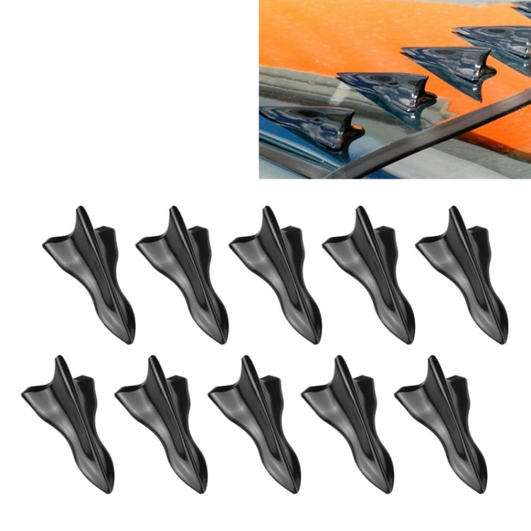 10 PCS Universal Car Black Shark Fin Diffuser Vortex Generator Roof Spoiler - Reluova 