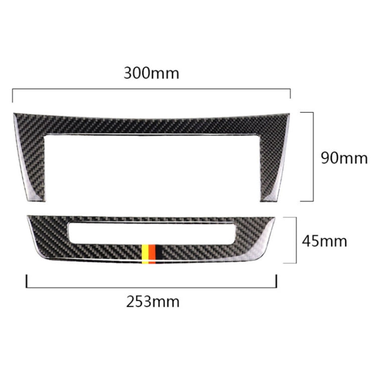 Car German Flag Carbon Fiber Central Control CD Panel Decorative Sticker for Mercedes-Benz W204 2011-2013 7-buttons ÎҵÄÉ̵ê