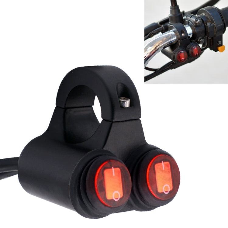 Motorcycle Headlight Auxiliary Light Waterproof Aluminum Alloy Double Flash Switches with Indicator Light ÎҵÄÉ̵ê