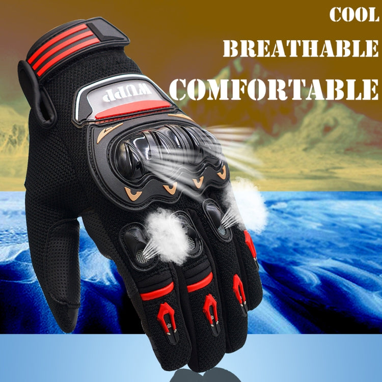 WUPP Motorcycle Gloves Touch Screen Waterproof Breathable Wearable Anti-skid Resistance Summer Winter Full-Finger Protective Gloves, Size: XL