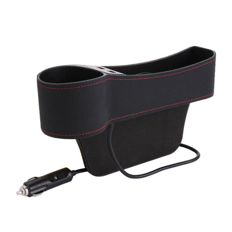 Car Multi-functional Driver Seat Console PU Leather Box Cigarette Lighter Charging Pocket Cup Holder Seat Gap Side Storage Box ÎҵÄÉ̵ê