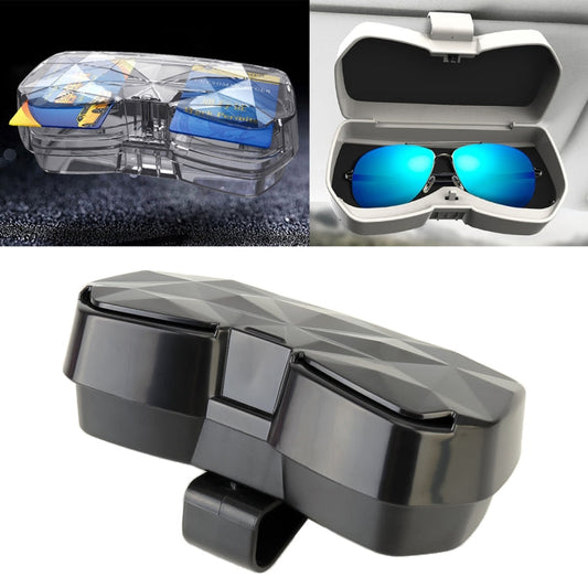 Car Multi-functional Glasses Case Sunglasses Storage Holder with Card Slot, Diamond Style ÎҵÄÉ̵ê