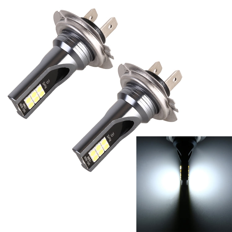 2 PCS H7 DC12V-24V / 12W / 3000K / 800LM 12LEDs SMD-3030 Car LED Fog Light