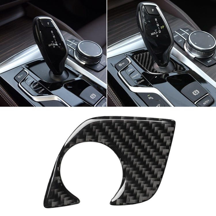 Car Carbon Fiber Gear Lever Lower Panel Decorative Sticker for BMW 5 Series G38 528Li / 530Li / 540Li 2018, Left Drive ÎҵÄÉ̵ê