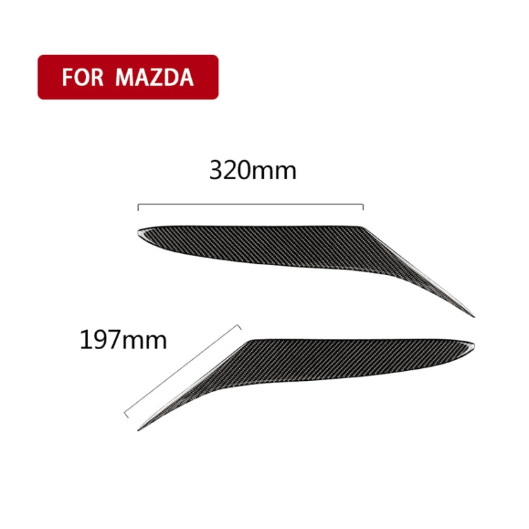 Car Carbon Fiber Light Eyebrow for Mazda RX-8 Coupe 2004-2008