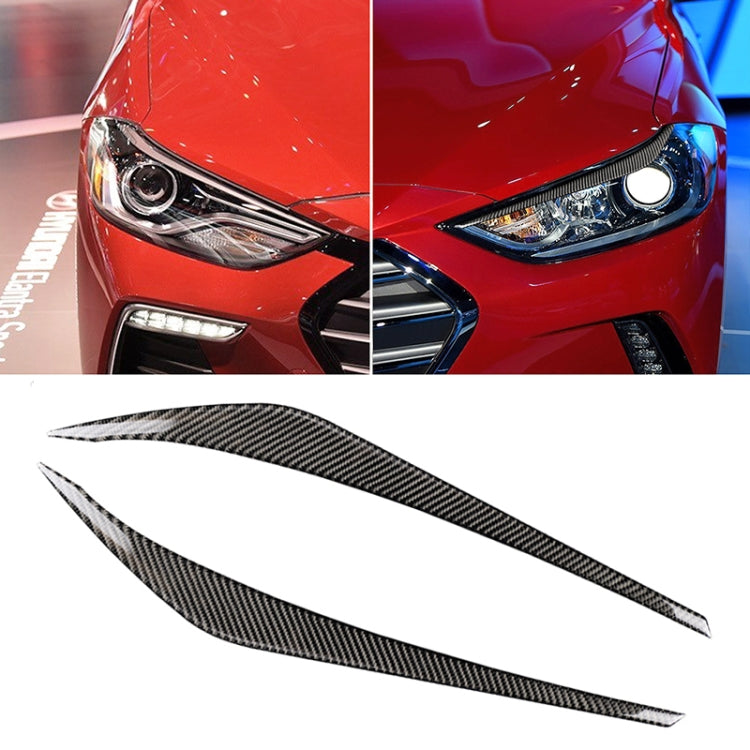 Car Carbon Fiber Light Eyebrow for Hyundai Elantra 2016-2018 ÎҵÄÉ̵ê