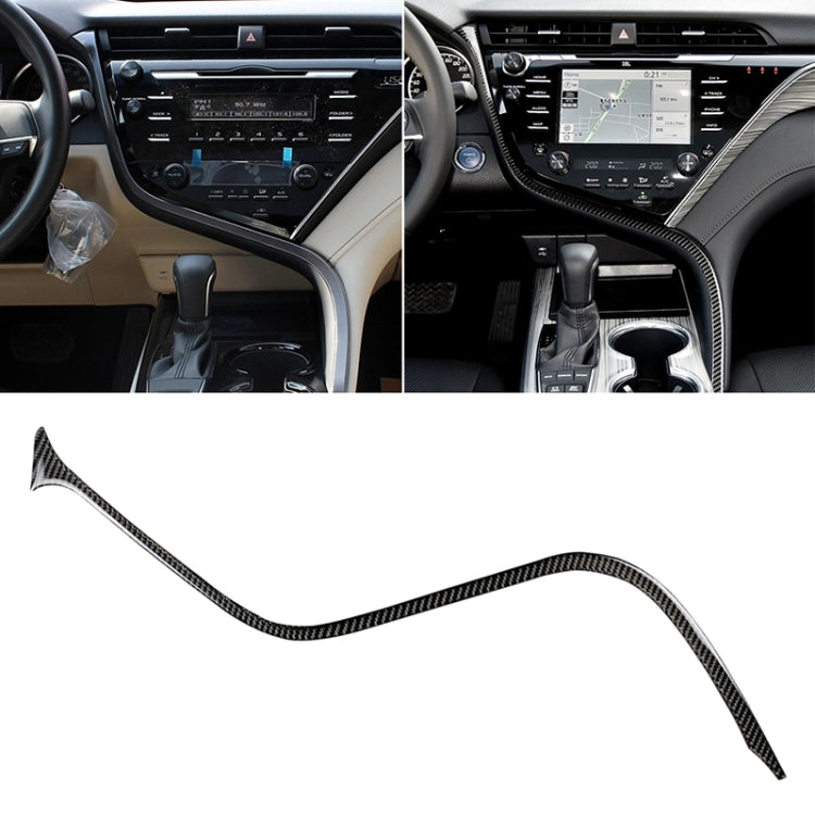 Car Carbon Fiber Central Control S Strip Decorative Sticker for Toyota Eighth Generation Camry 2018-2019, Left Drive ÎҵÄÉ̵ê