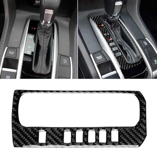 Car Carbon Fiber Gear Position Button Frame Decorative Sticker for Honda Tenth Generation Civic 2016-2019, Left Drive ÎҵÄÉ̵ê