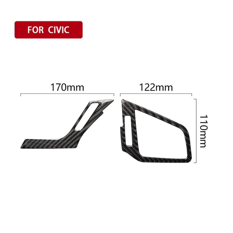 Car Carbon Fiber Right and Left Air Outlet Decorative Sticker for Honda Tenth Generation Civic 2016-2019, Left Drive ÎҵÄÉ̵ê