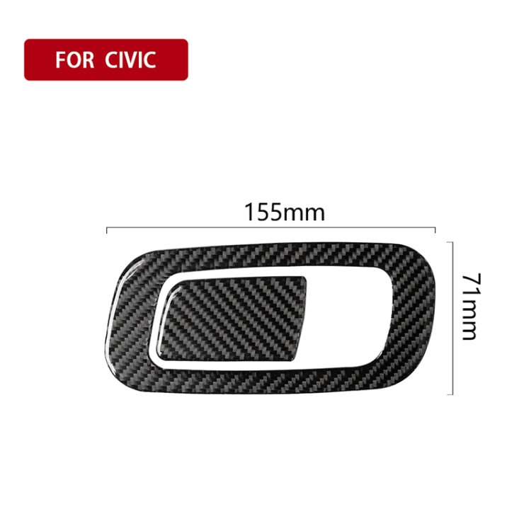 Car Carbon Fiber Storage Box Switch Decorative Sticker for Honda Tenth Generation Civic 2016-2019, Left Drive ÎҵÄÉ̵ê