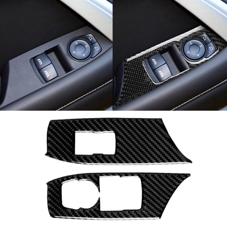 2 in 1 Car Carbon Fiber Window Lift Panel Decorative Sticker for Chevrolet Camaro 2017-2019, Left Drive-Reluova