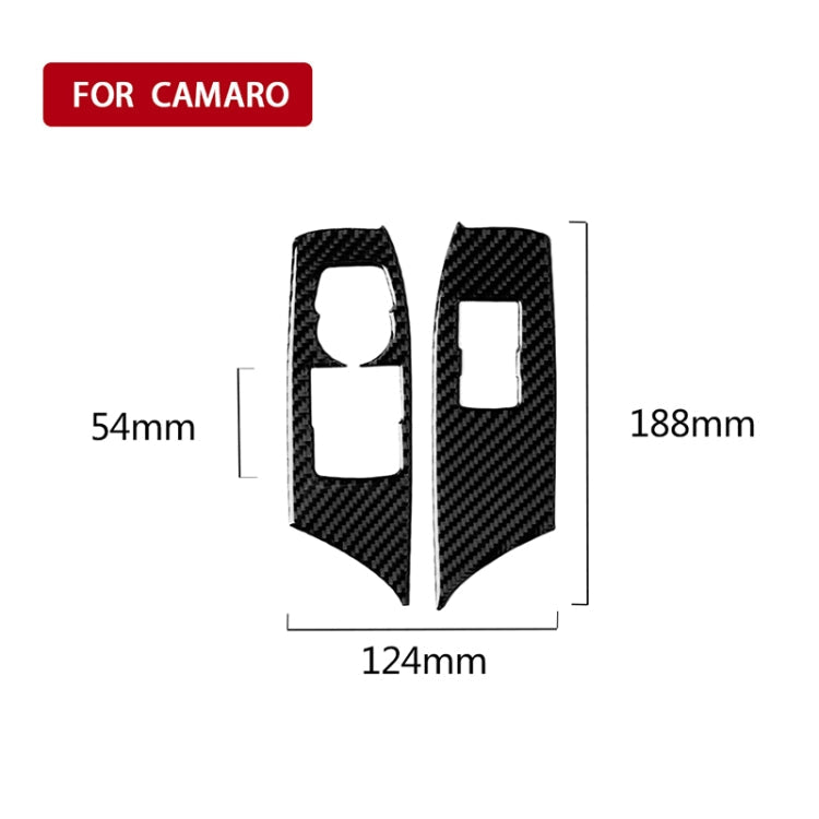 2 in 1 Car Carbon Fiber Window Lift Panel Decorative Sticker for Chevrolet Camaro 2017-2019, Left Drive-Reluova