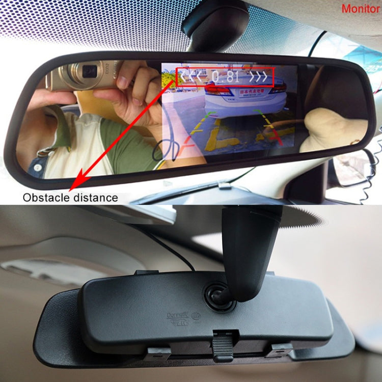 PZ604 170 Degree Car 4.3 inch Rearview Mirror Monitor with Square Camera ÎҵÄÉ̵ê