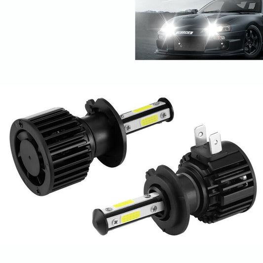 F8 H7 2 PCS 22W 3000LM 6000K Four Side DOB LED Headlight Fog Light Bulbs High Beam Conversion Kit DC 9-32V