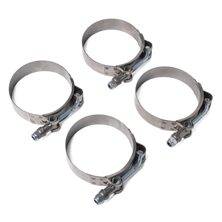 4 PCS Stainless Steel T-Bolt Hose Clamps Pipe Clip Fuel Line Clip, Size: 108-116mm ÎҵÄÉ̵ê