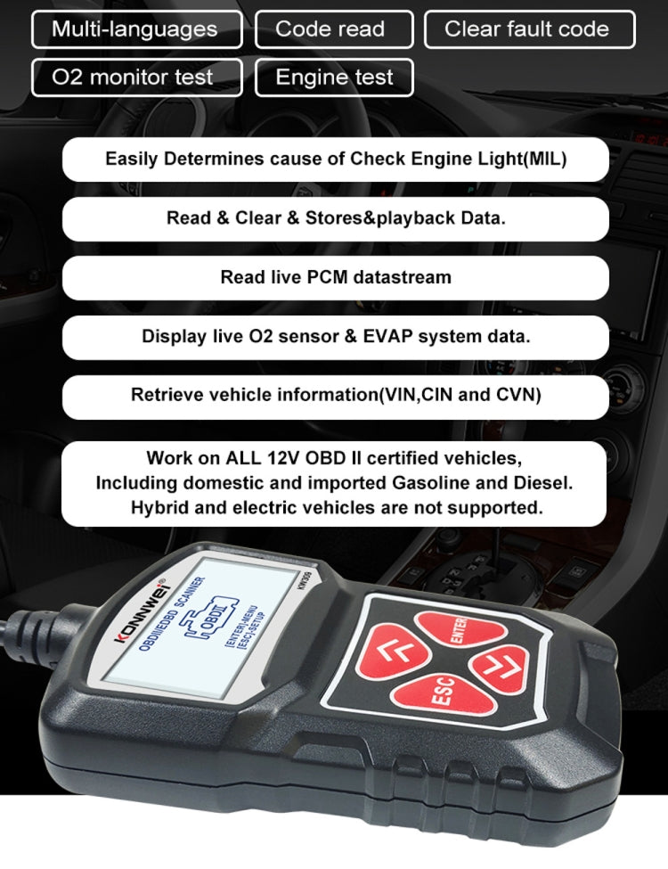 KONNWEI KW309 V309 V310 MS309 Code Reader OBD2 Scanner Diagnostic Tool ÎҵÄÉ̵ê